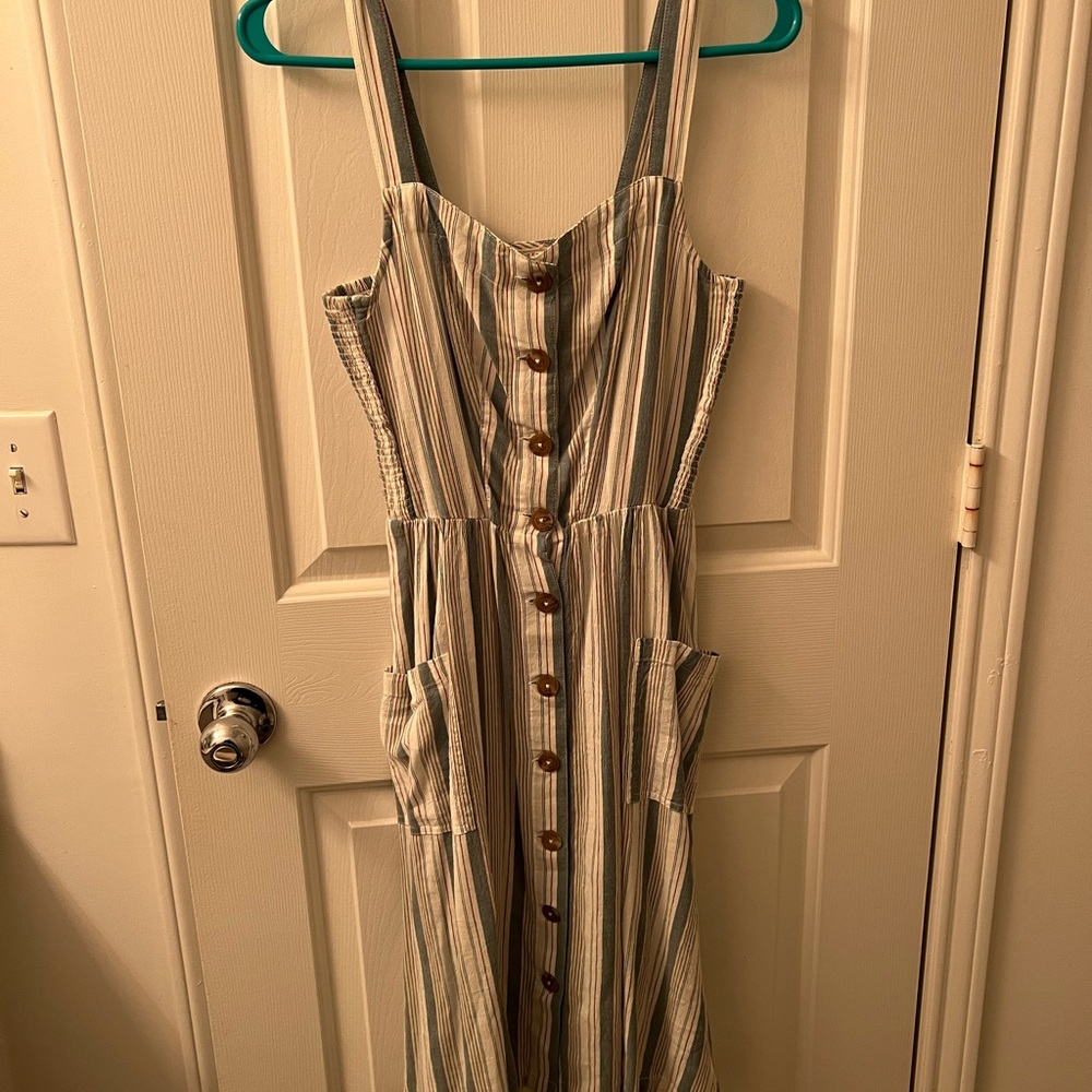 Fat Face midi button-down dress